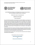 JEMRA of viruses in foods Part 1: food attribution, analytical methods, and indicators publication cover