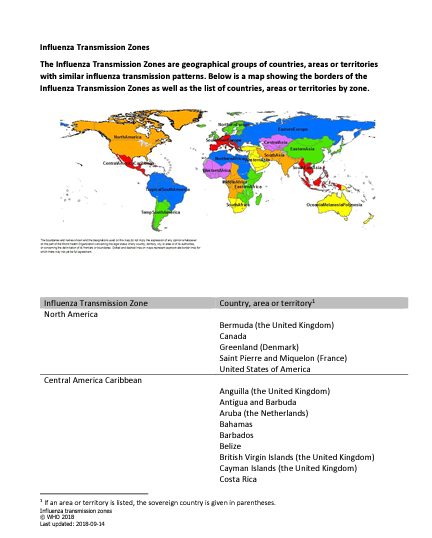 Influenza Transmission Zones