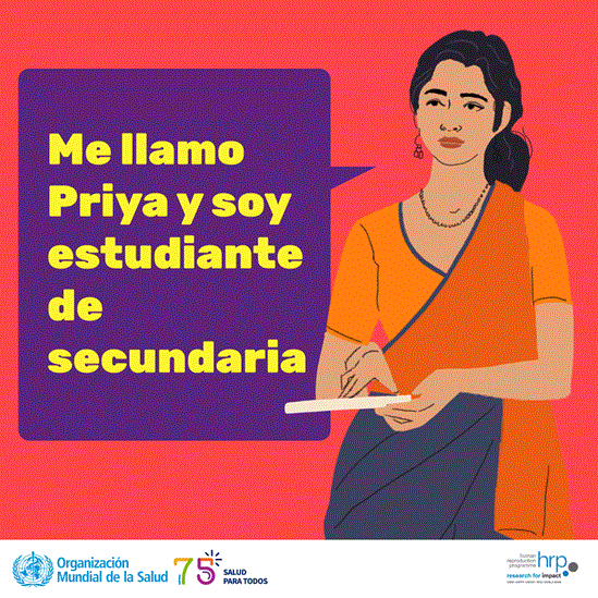 Me llamo Priya y soy estudiante de secundaria