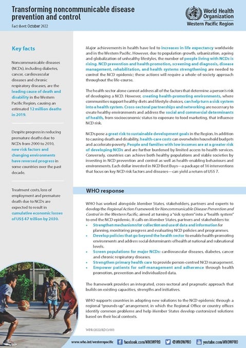 Transforming noncommunicable disease prevention and control